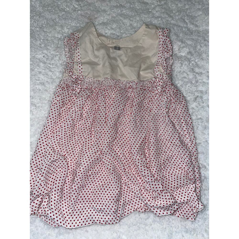 Les Petits Soleils toddler girl sz. 24 mo. red polka dot design dress. Adorable